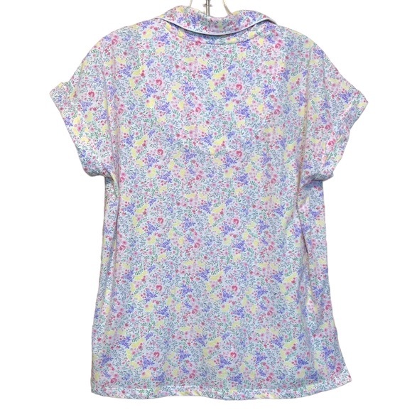 Lauren Ralph Lauren Classic Cotton Blend Soft Pajama Sleepwear Top Short Sleeve - Picture 10 of 11